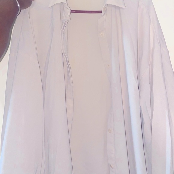 SHEIN BASICS Plus Solid Button Through Shirt - Picture 2 of 2